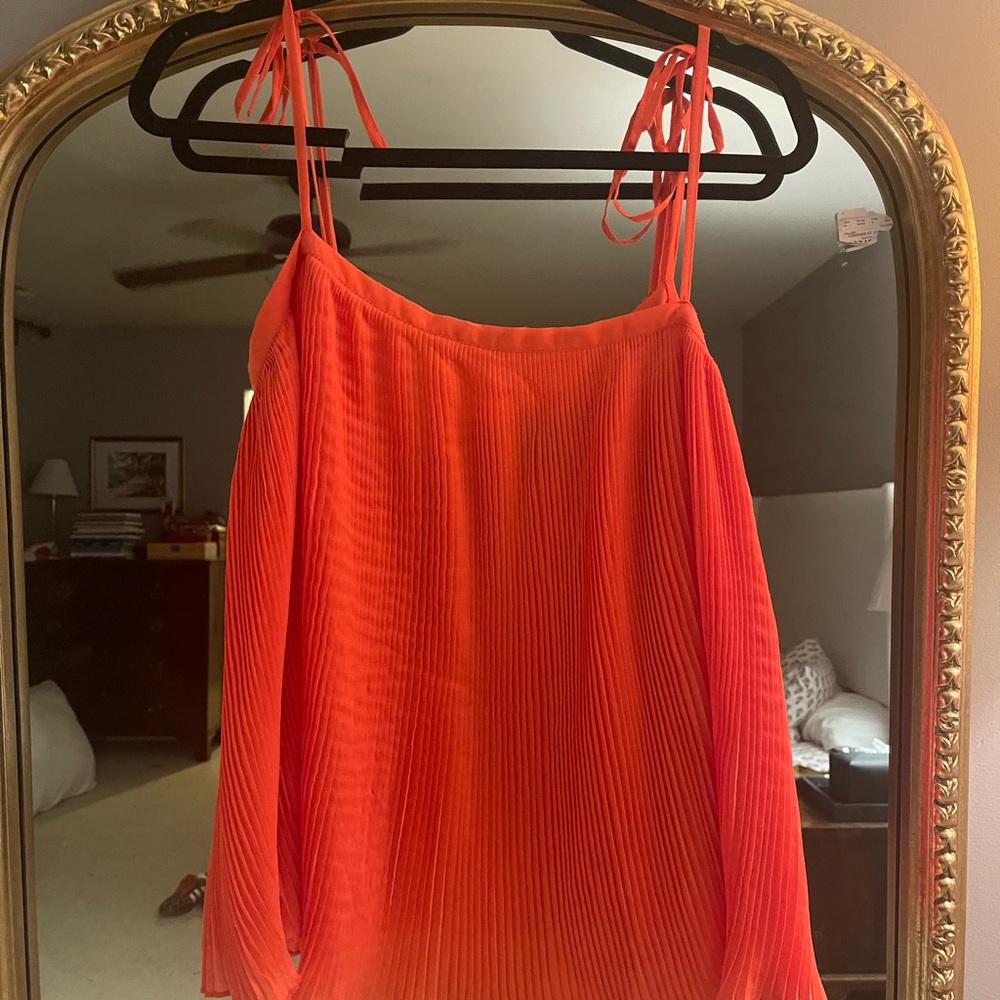 ASOS Vibrant Orange Pleated Camisole